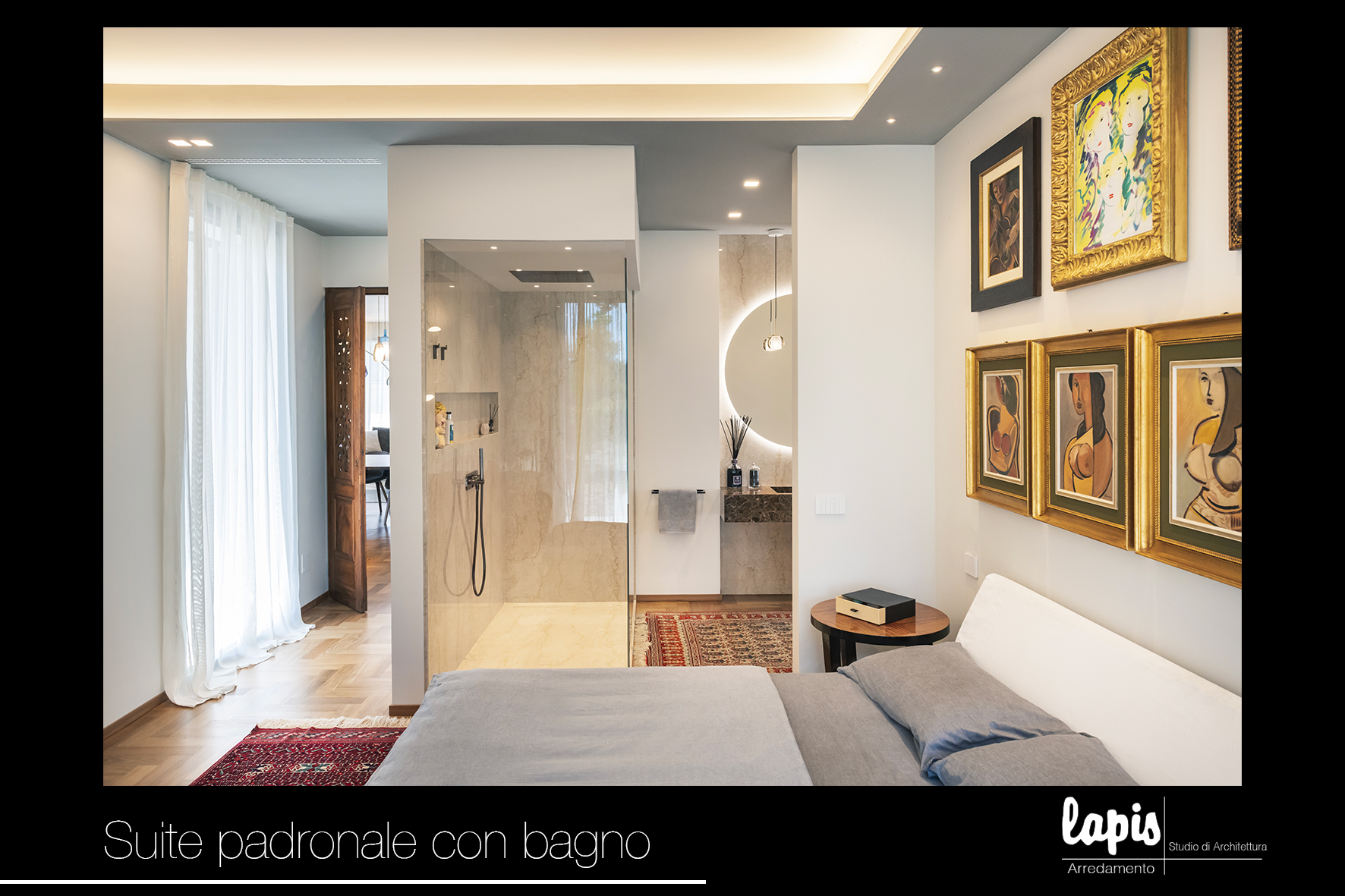 Portfolio Lapis Arredamento - INFLUSSI MARMOREI IMMERSI NEL VERDE Progettazione, Costruzione e Arredamento